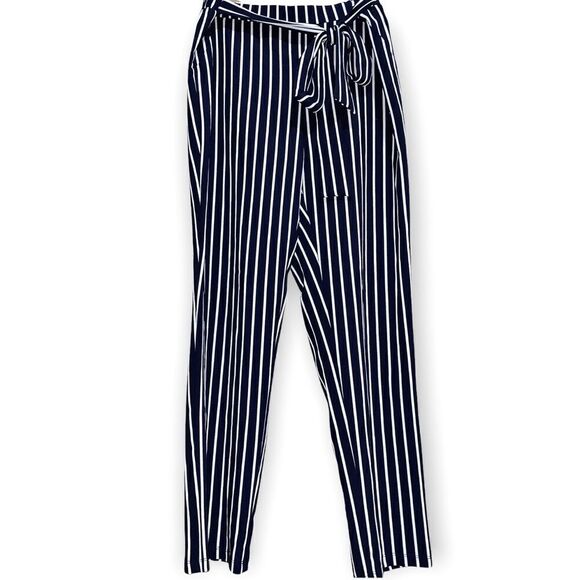 Mosaic & Co (XL) Navy & White Striped Pants - Picture 1 of 7